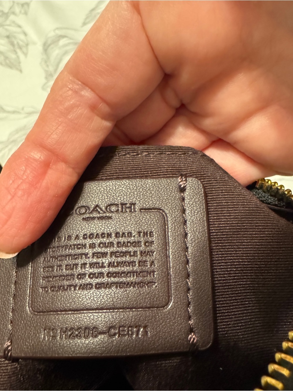 COACH Black Saffiano Leather Crossbody with Gold Hardware - Picture 5 of 7